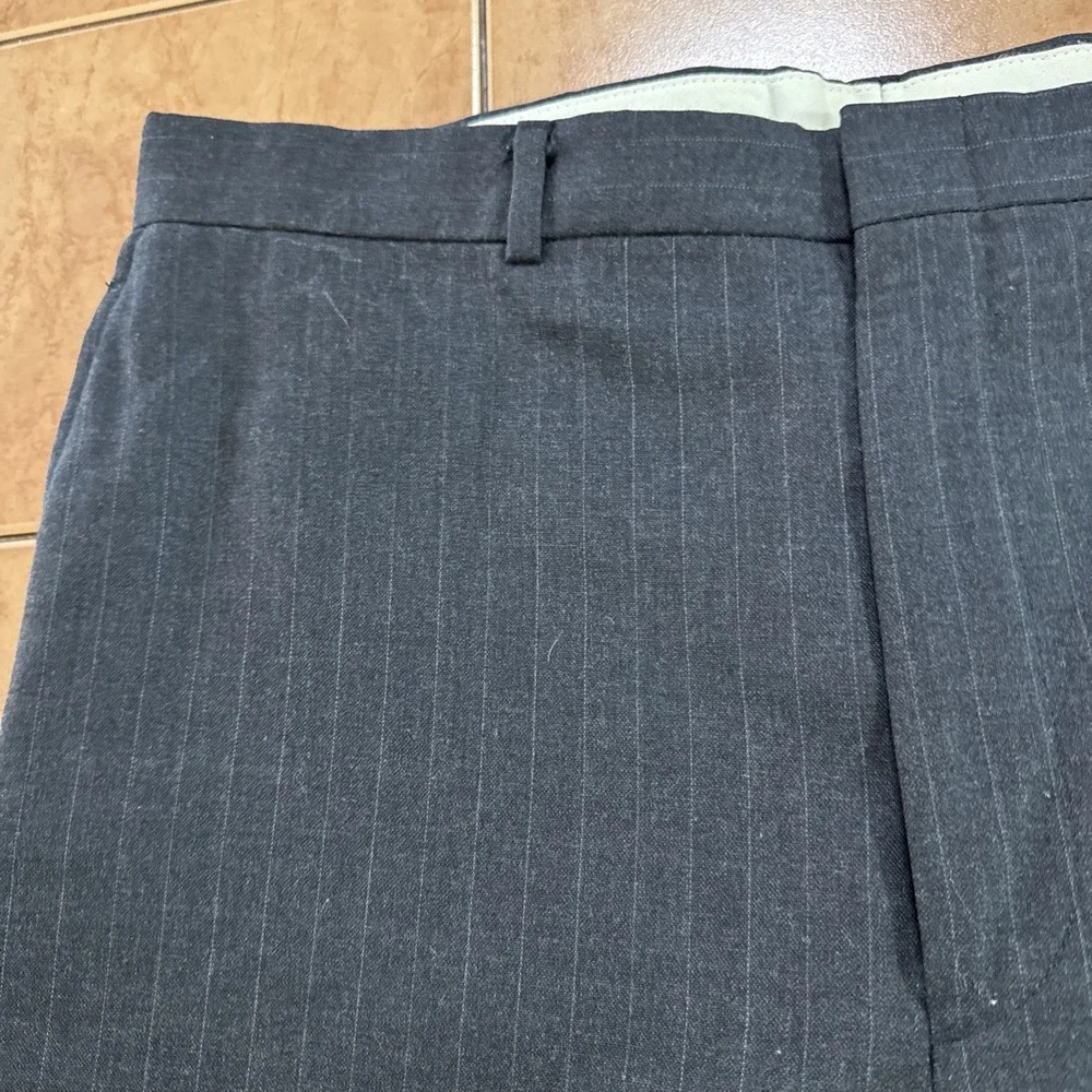 Hardwick Clothes‎ 2 Piece Suit Mens 44L 36 x 31 Dark Gray Pin Stripe Vintage USA